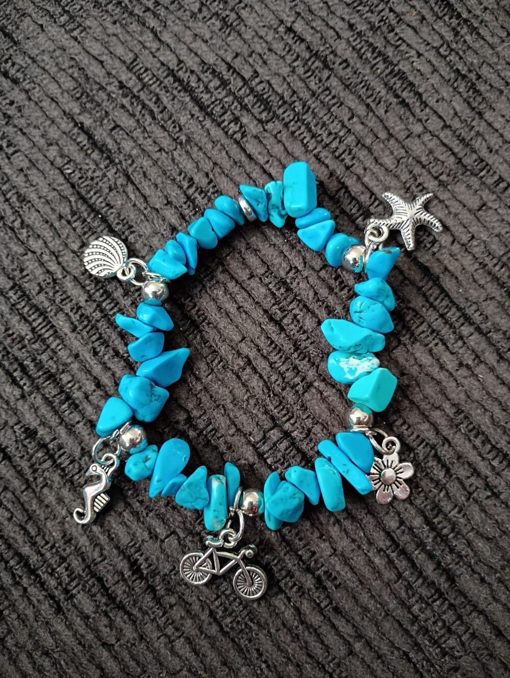Gemstone Blue Turquoise Bracelet